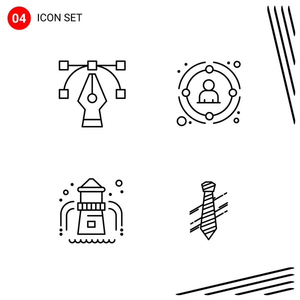 Set Universal Creative Icons Simply Vector Illustrations Web Mobile Apps — Stock Vector