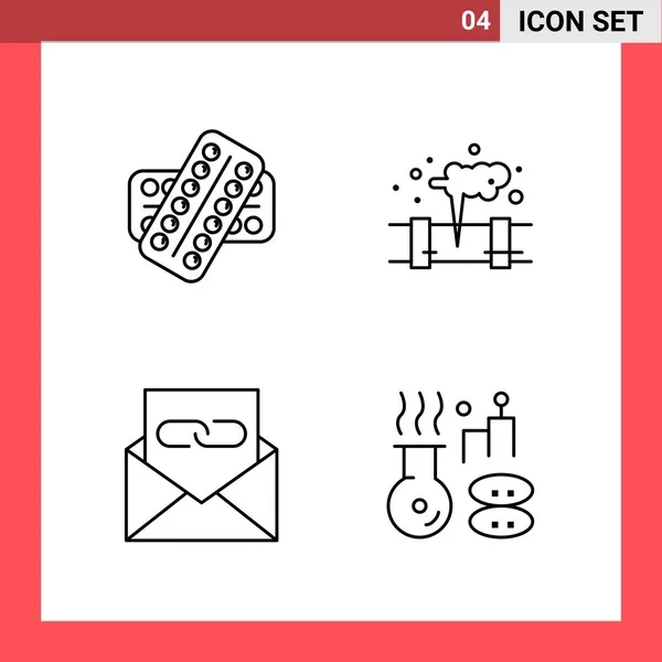 Conjunto Iconos Creativos Universales Simplemente Vector Ilustraciones Para Aplicaciones Web — Vector de stock