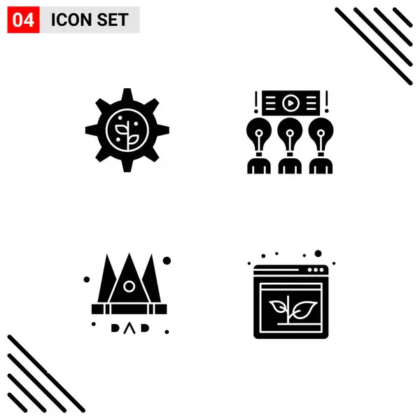 Set Dari Ikon Kreatif Universal Cukup Ilustrasi Vektor Untuk Aplikasi - Stok Vektor