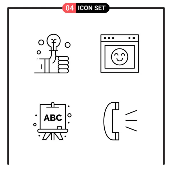 Set Universele Creatieve Iconen Vectorillustratie — Stockvector