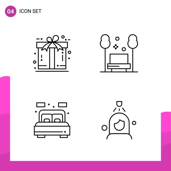 Set Universal Creative Icons Simply Vector Illustrations Web Mobile Apps — Stock Vector