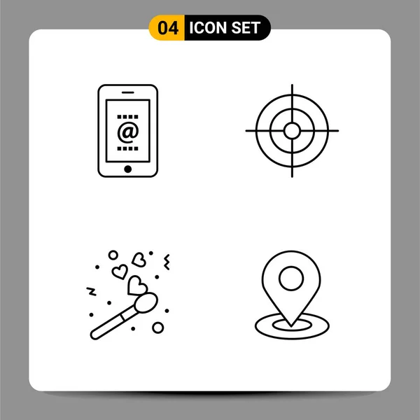 Conjunto Iconos Creativos Universales Simplemente Vector Ilustraciones Para Aplicaciones Web — Vector de stock