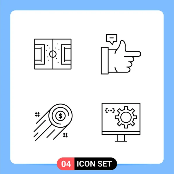 Conjunto Iconos Creativos Universales Simplemente Vector Ilustraciones Para Aplicaciones Web — Vector de stock