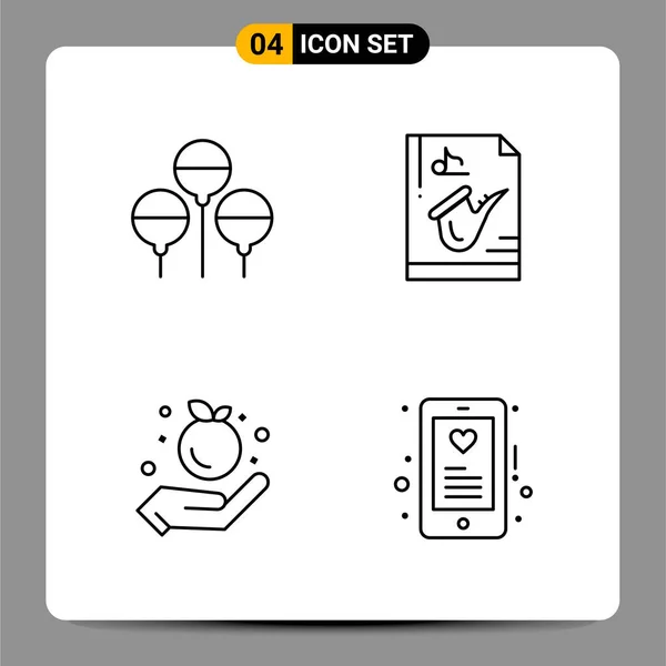 Conjunto Iconos Creativos Universales Simplemente Vector Ilustraciones Para Aplicaciones Web — Archivo Imágenes Vectoriales