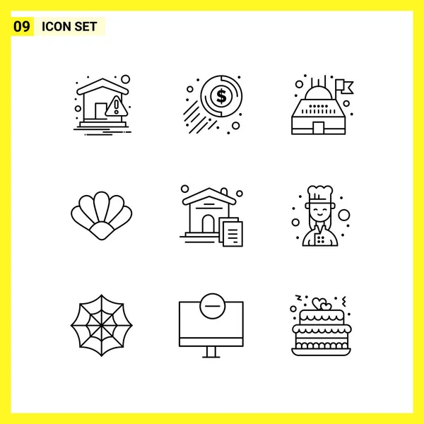 Set Universal Creative Icons Simply Vector Illustrations Web Mobile Apps — Stock Vector