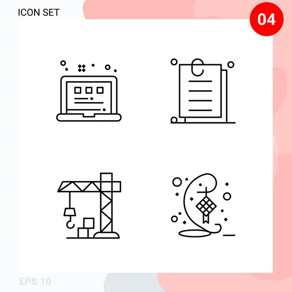 Conjunto Iconos Creativos Universales Simplemente Vector Ilustraciones Para Aplicaciones Web — Vector de stock