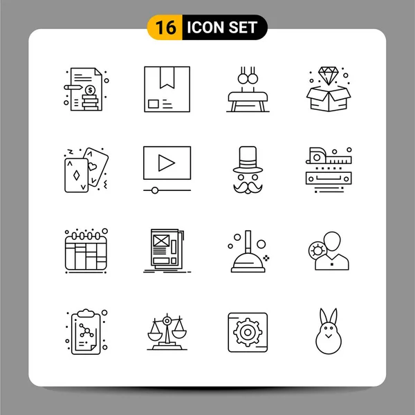 Set Universal Creative Icons Simply Vector Illustrations Web Mobile Apps — Stock Vector