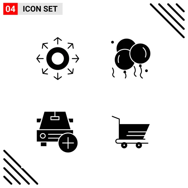 Conjunto Iconos Creativos Universales Simplemente Vector Ilustraciones Para Aplicaciones Web — Vector de stock