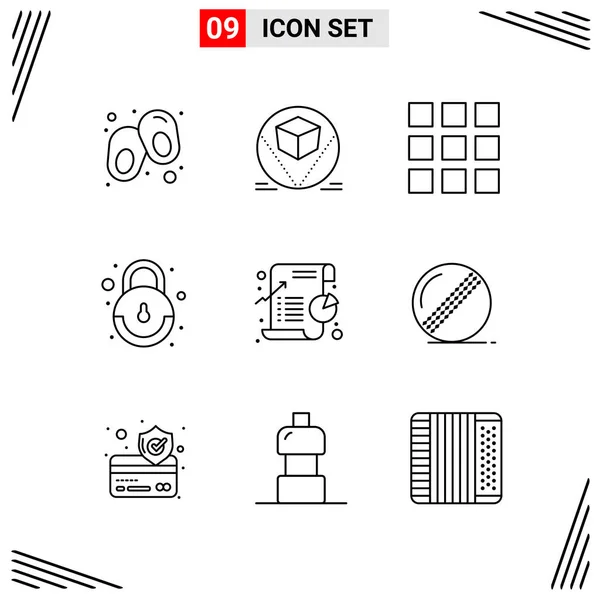 Set de 25 iconos de negocio universales Vector — Vector de stock