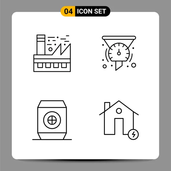 Conjunto Iconos Creativos Universales Simplemente Vector Ilustraciones Para Aplicaciones Web — Vector de stock