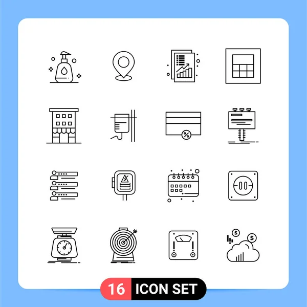 Conjunto Iconos Creativos Universales Simplemente Vector Ilustraciones Para Aplicaciones Web — Vector de stock