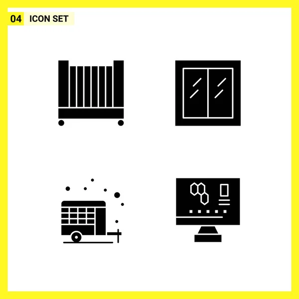 Conjunto Iconos Creativos Universales Simplemente Vector Ilustraciones Para Aplicaciones Web — Archivo Imágenes Vectoriales