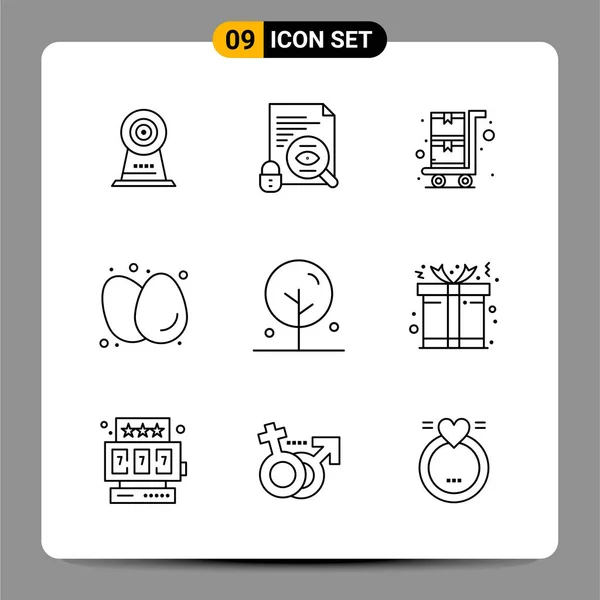 Set Dari Ikon Kreatif Universal Cukup Ilustrasi Vektor Untuk Aplikasi - Stok Vektor