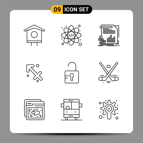 Set de 25 iconos de negocio universales Vector — Vector de stock