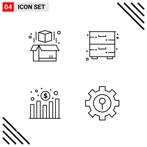 Set of 25 Universal Business Icons Vector — Stock Vector