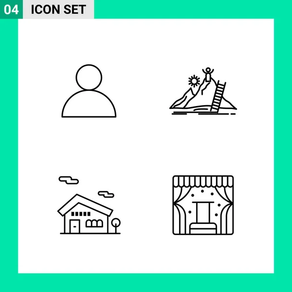 Conjunto Iconos Creativos Universales Ilustración Vectorial — Vector de stock