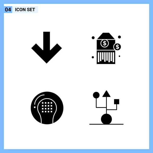 Vektorillustration Von Editierbaren Packungen Mit Pfeilen Symbolen Elemente Für Webdesign — Stockvektor