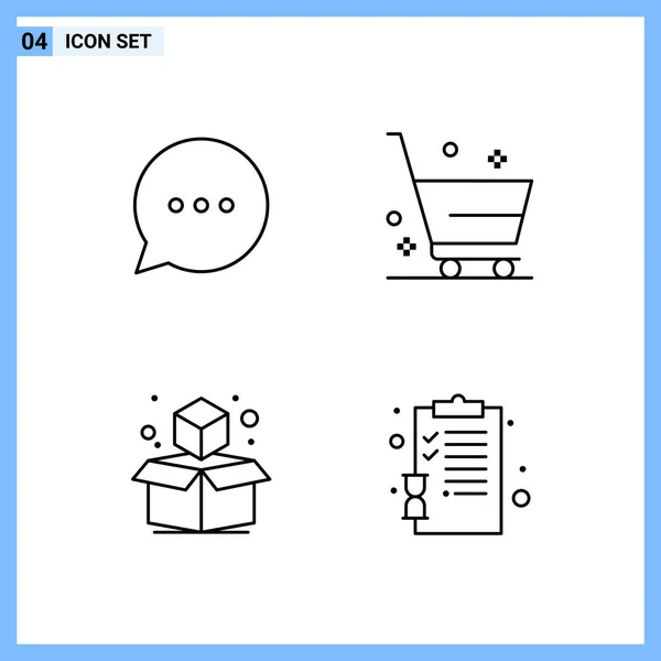 Conjunto Iconos Creativos Universales Simplemente Vector Ilustraciones Para Aplicaciones Web — Archivo Imágenes Vectoriales