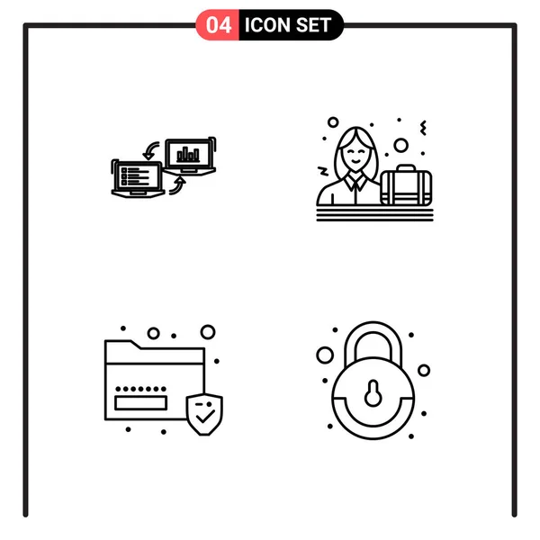 Set Universal Creative Icons Simply Vector Illustrations Web Mobile Apps — Stock Vector