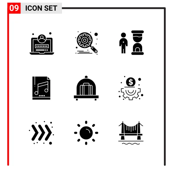 Conjunto Iconos Creativos Universales Simplemente Vector Ilustraciones Para Aplicaciones Web — Archivo Imágenes Vectoriales