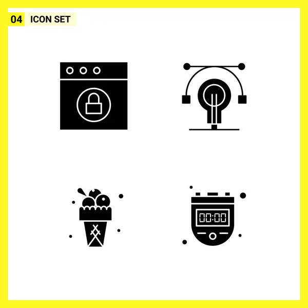 Conjunto Iconos Creativos Universales Simplemente Vector Ilustraciones Para Aplicaciones Web — Vector de stock