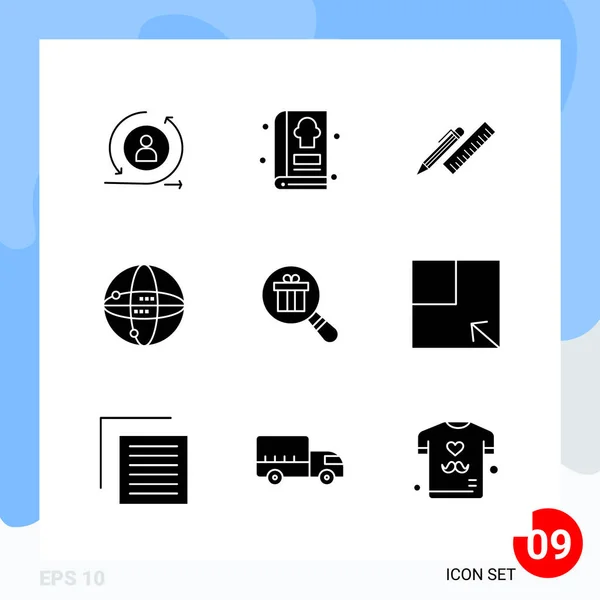 Conjunto Iconos Creativos Universales Ilustración Vectorial — Vector de stock