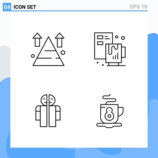 Set Universal Creative Icons Simply Vector Illustrations Web Mobile Apps — Stock Vector