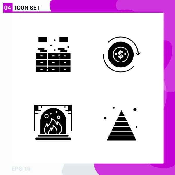 Conjunto Iconos Creativos Universales Simplemente Vector Ilustraciones Para Aplicaciones Web — Vector de stock