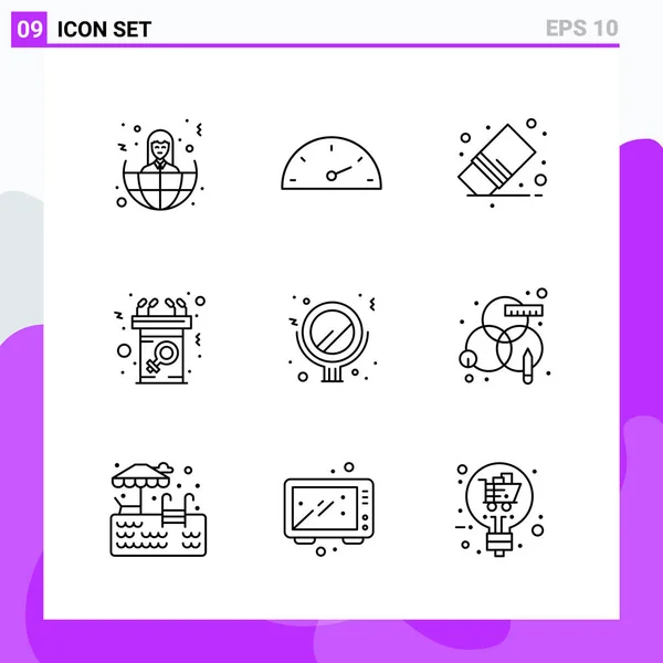 Conjunto Iconos Creativos Universales Simplemente Vector Ilustraciones Para Aplicaciones Web — Vector de stock