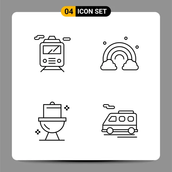 Conjunto Iconos Creativos Universales Simplemente Vector Ilustraciones Para Aplicaciones Web — Vector de stock