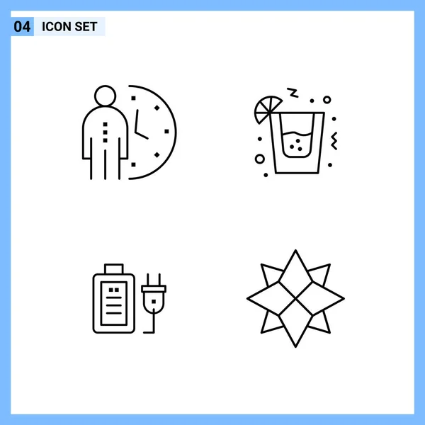 Set Universal Creative Icons Simply Vector Illustrations Web Mobile Apps — Stock Vector