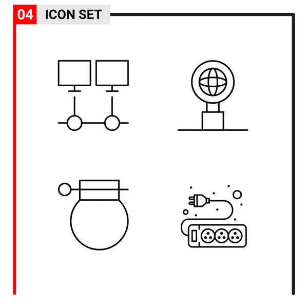 Set Universeller Kreativer Symbole Einfach Vektorillustrationen Für Web Und Mobile — Stockvektor