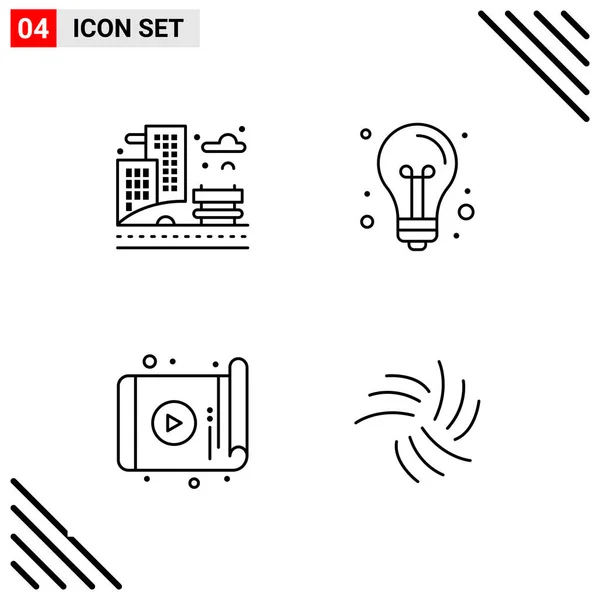 Set Universal Creative Icons Simply Vector Illustrations Web Mobile Apps — Stock Vector