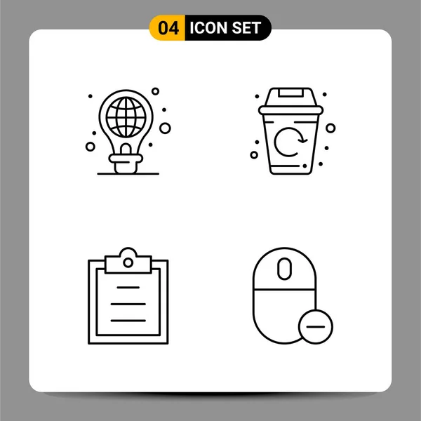 Conjunto Iconos Creativos Universales Simplemente Vector Ilustraciones Para Aplicaciones Web — Archivo Imágenes Vectoriales