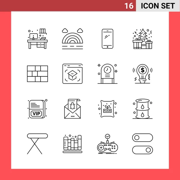 Conjunto Iconos Creativos Universales Simplemente Vector Ilustraciones Para Aplicaciones Web — Vector de stock