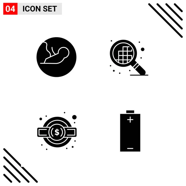 Set Universal Creative Icons Simply Vector Illustrations Web Mobile Apps — Stock Vector