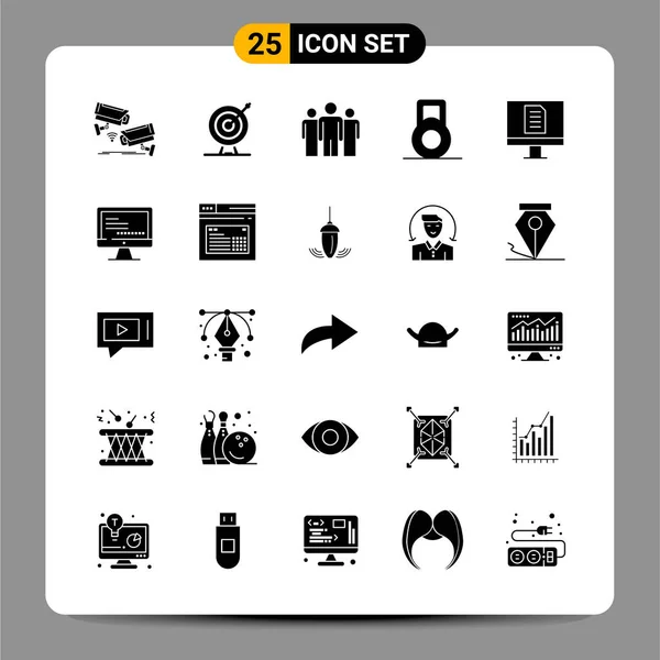 Conjunto Iconos Creativos Universales Ilustración Vectorial — Vector de stock