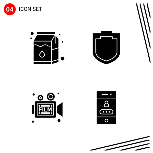 Conjunto Iconos Creativos Universales Simplemente Vector Ilustraciones Para Aplicaciones Web — Archivo Imágenes Vectoriales