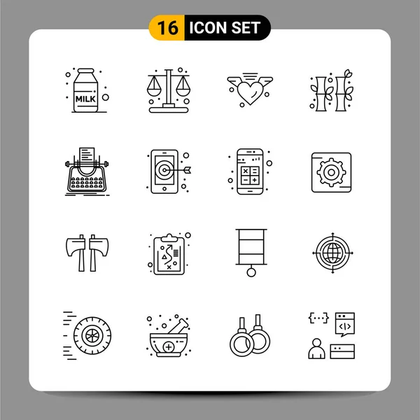 Conjunto Iconos Creativos Universales Simplemente Vector Ilustraciones Para Aplicaciones Web — Archivo Imágenes Vectoriales