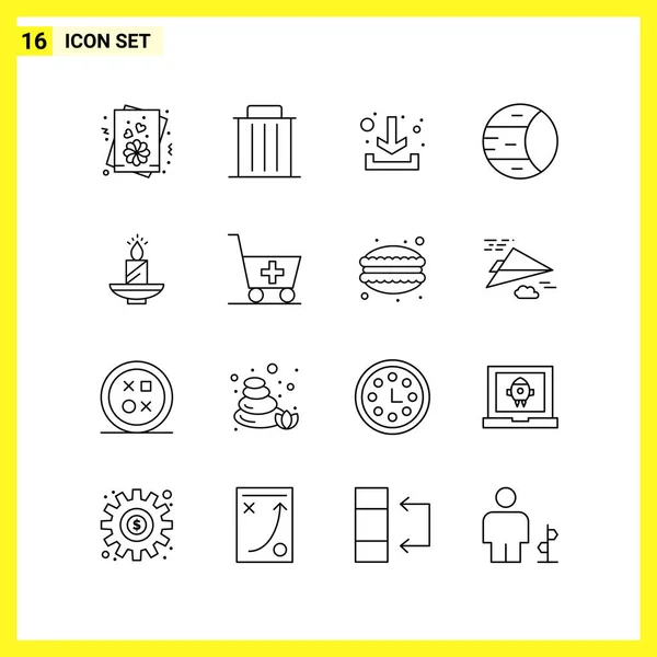 Set Universal Creative Icons Simply Vector Illustrations Web Mobile Apps — Stock Vector