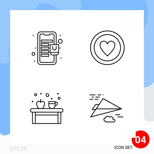 Conjunto Iconos Creativos Universales Simplemente Vector Ilustraciones Para Aplicaciones Web — Archivo Imágenes Vectoriales