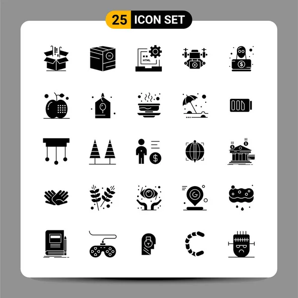 Conjunto Iconos Creativos Universales Simplemente Vector Ilustraciones Para Aplicaciones Web — Archivo Imágenes Vectoriales