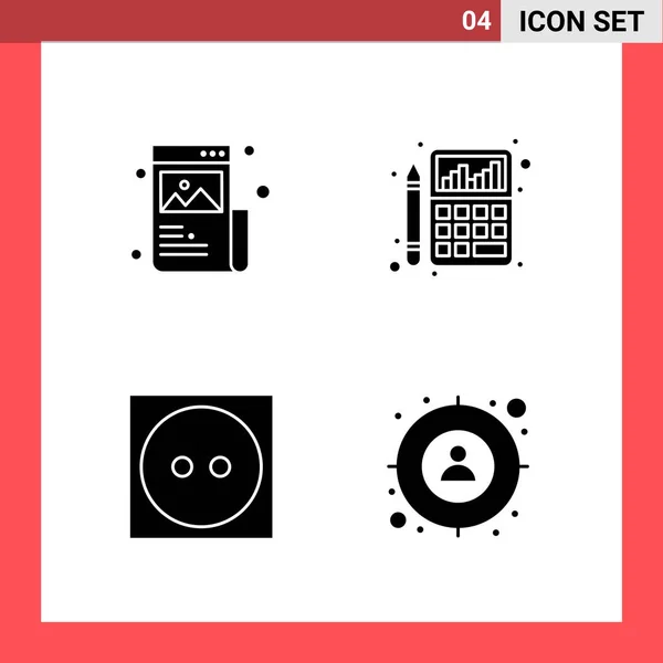 Conjunto Iconos Creativos Universales Simplemente Vector Ilustraciones Para Aplicaciones Web — Vector de stock