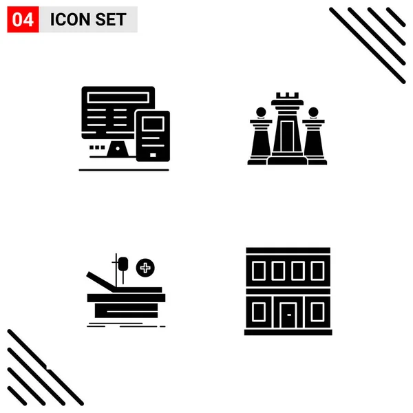 Conjunto Iconos Creativos Universales Simplemente Vector Ilustraciones Para Aplicaciones Web — Archivo Imágenes Vectoriales