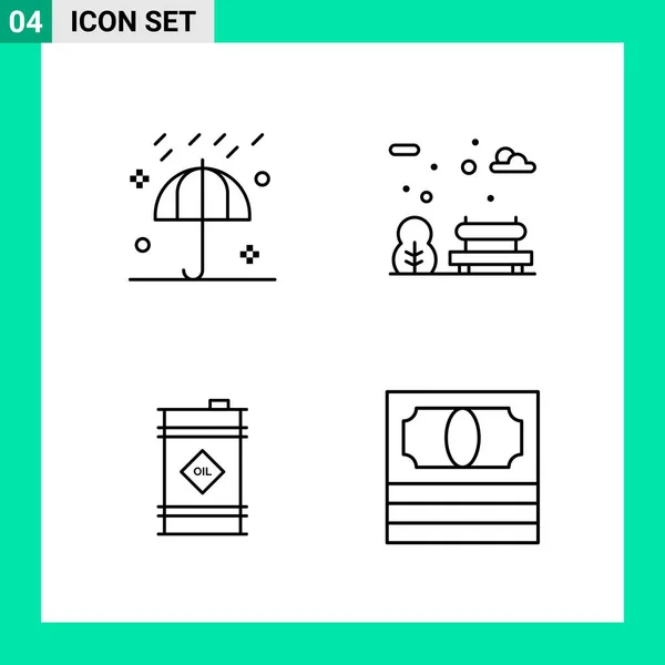 Conjunto Iconos Creativos Universales Simplemente Vector Ilustraciones Para Aplicaciones Web — Vector de stock