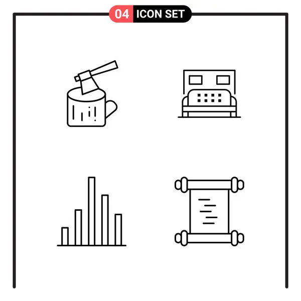 Conjunto Iconos Creativos Universales Simplemente Vector Ilustraciones Para Aplicaciones Web — Archivo Imágenes Vectoriales