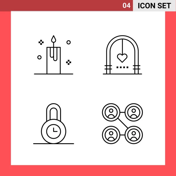 Set Universal Creative Icons Simply Vector Illustrations Web Mobile Apps — Stock Vector