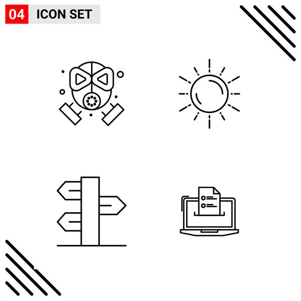 Conjunto Iconos Creativos Universales Simplemente Vector Ilustraciones Para Aplicaciones Web — Archivo Imágenes Vectoriales