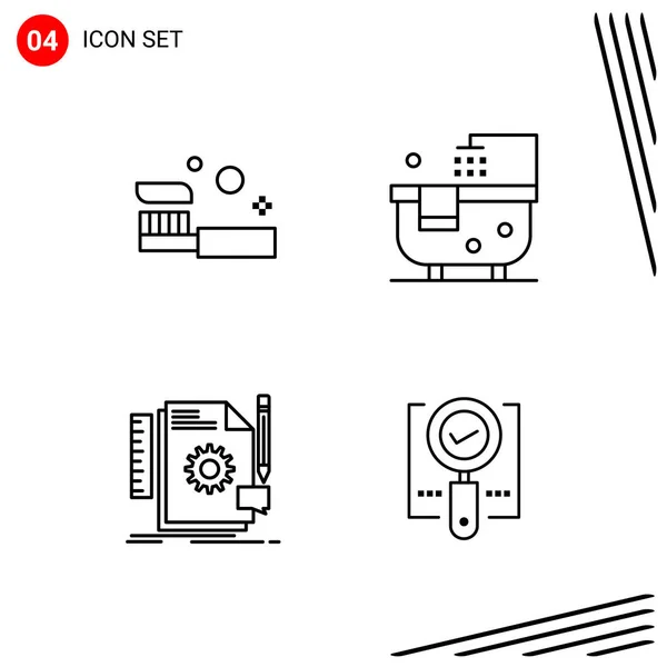 Set Universal Creative Icons Simply Vector Illustrations Web Mobile Apps — Stock Vector