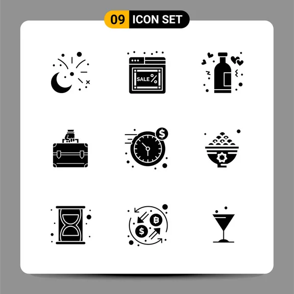 Conjunto Iconos Creativos Universales Simplemente Vector Ilustraciones Para Aplicaciones Web — Archivo Imágenes Vectoriales